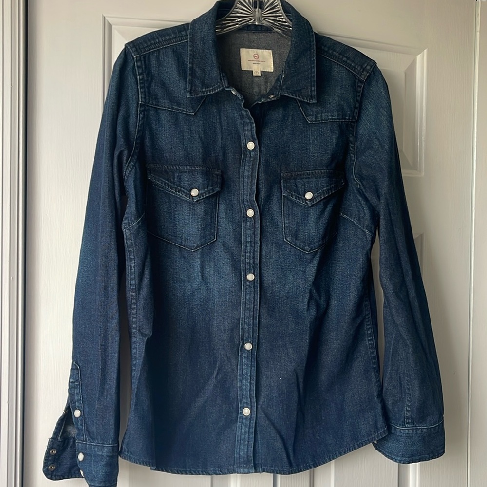 Adriano Goldsmited AG denim button down shirt almost brand new